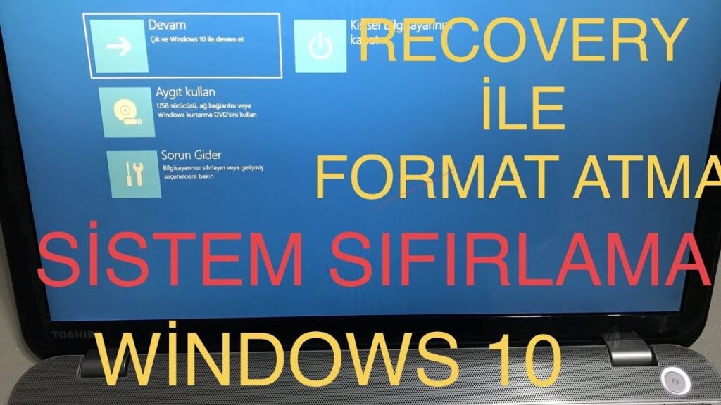 bilgisayarinizi sifirlayin windows 10 sifirlama tusu nasil kullanilir