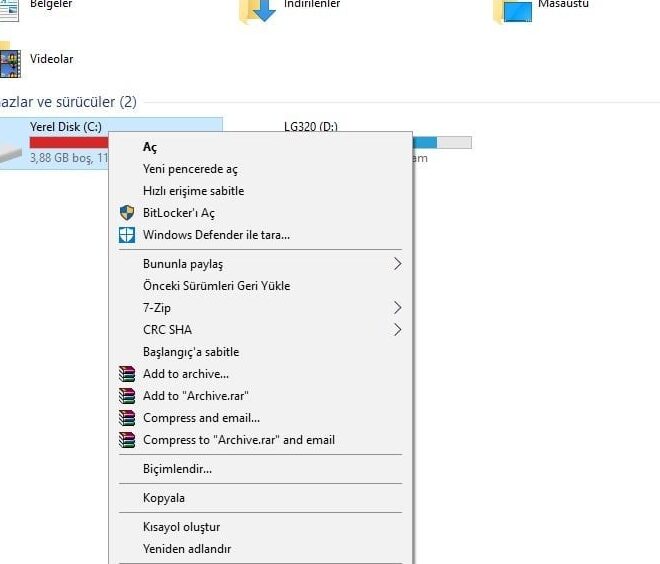 depolama alaninizi genisletin windows 10da yerel disk olusturma