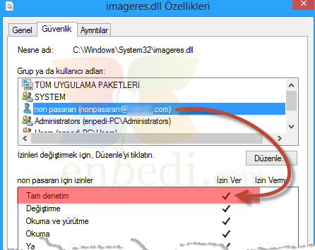 Kullanıcı hesaplarını düzenleyerek izinleri ayarlayın. 1 kullanici hesaplarini duzenleyerek izinleri ayarlayin