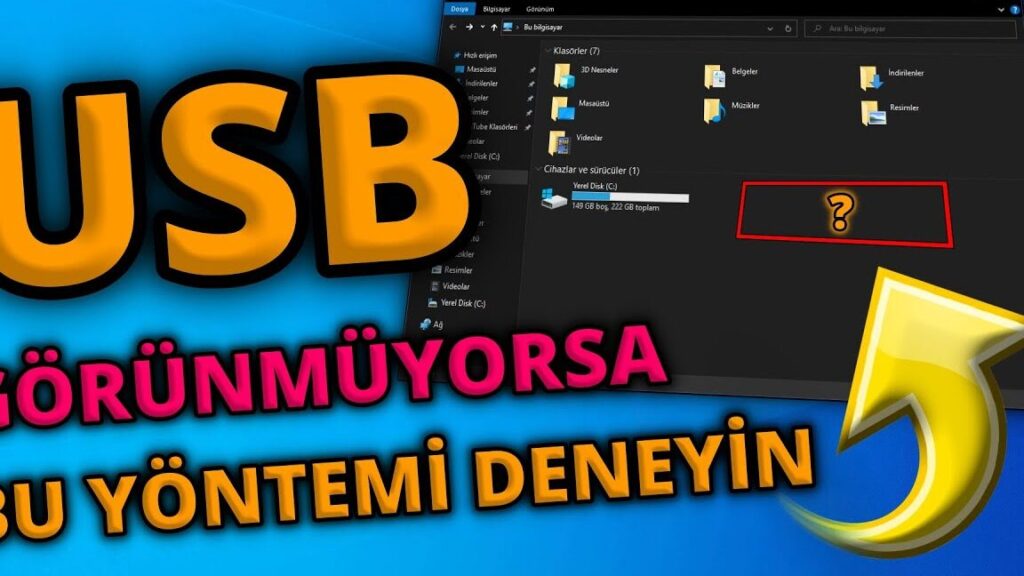 USB Gözükmüyor mu? Windows 10 Çözümleri Burada! 1 usb gozukmuyor mu windows 10 cozumleri burada