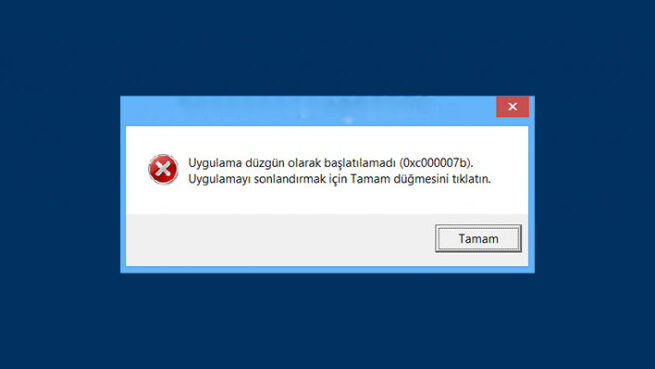 "Uygulama Düzgün Olarak Başlatılamadı (0xc00007b)" Windows 7 Hatası Çözümü 3 uygulama duzgun olarak baslatilamadi 0xc00007b windows 7 hatasi cozumu
