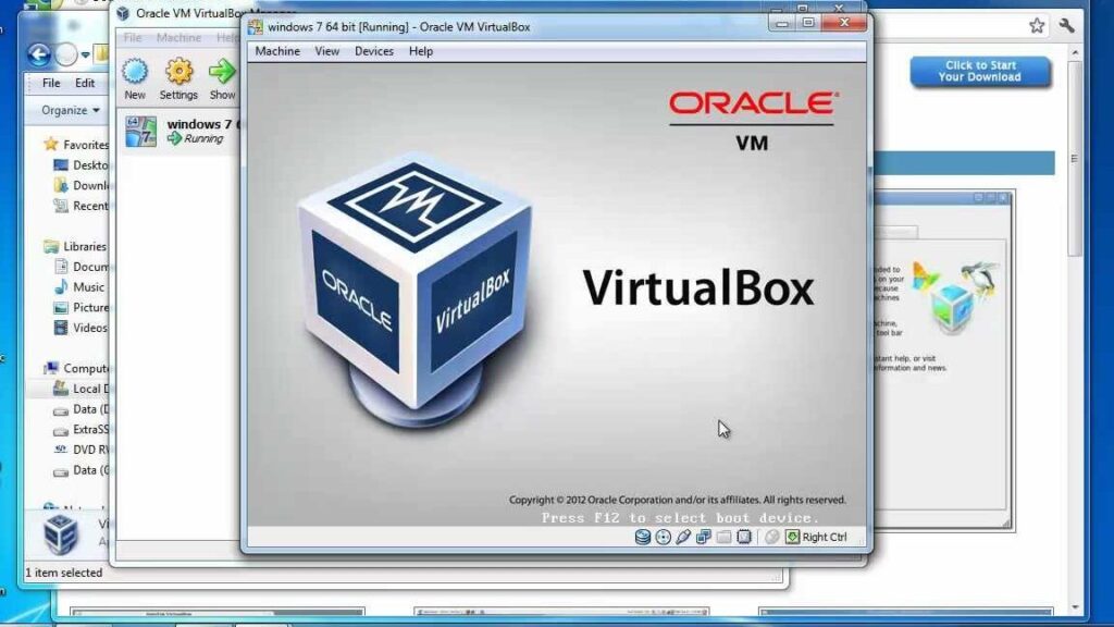 virtualbox windows 7 64 bit kolay kurulum adim adim anlatim