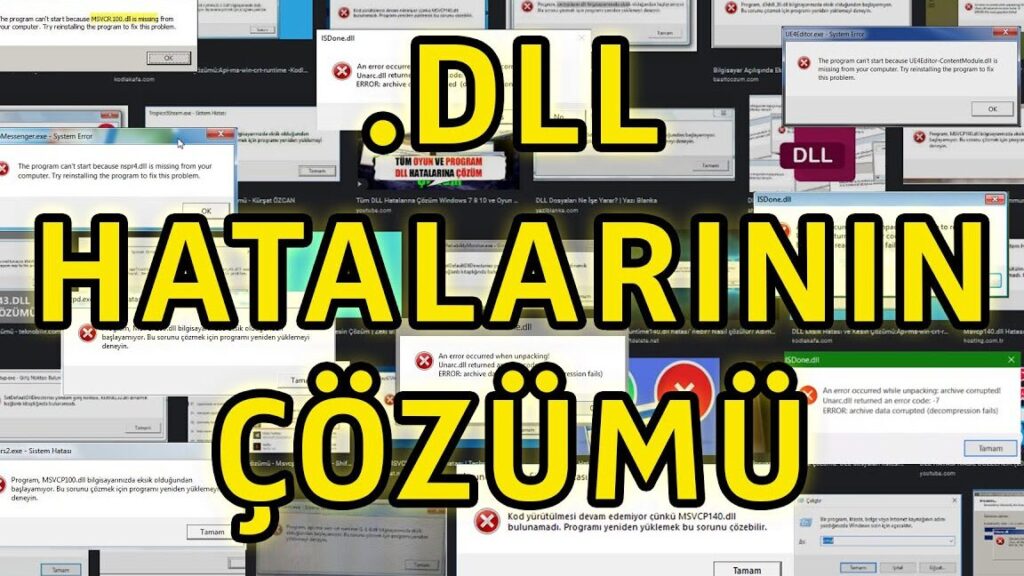 windows 10 dll hatalari ve cozumleri programlarinizi tekrar calistirin