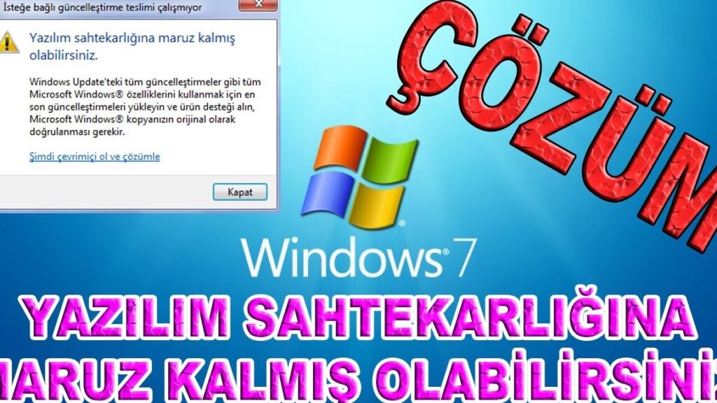 Windows 7 Korsan Yazılım Uyarısı Nasıl Kaldırılır? 2 windows 7 korsan yazilim uyarisi nasil kaldirilir