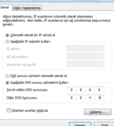 windows 7 ultimate dns ayarlari internet baglantinizi optimize edin
