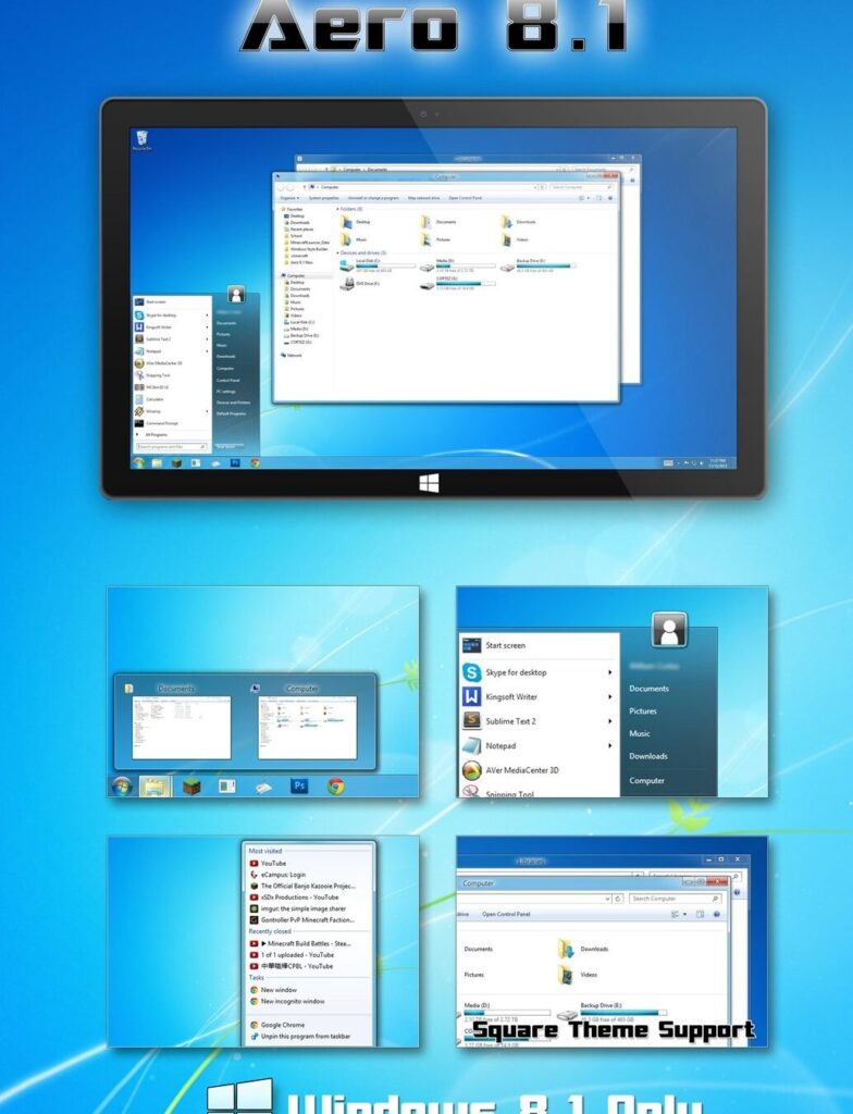 windows aero temasi indir sik bir gorunum icin