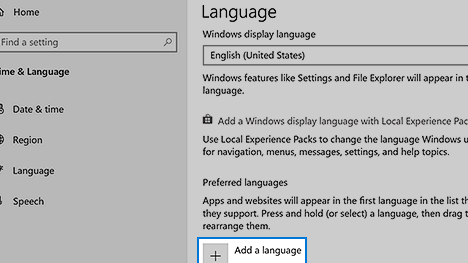 windows dil ekleme cok dilli destek