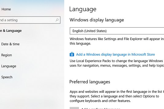 windows display language degistirme arayuz dilini degistirme