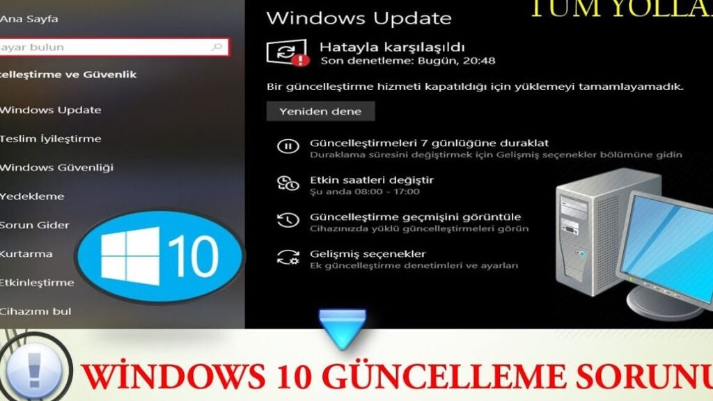 windows update baslamiyor mu iste cozum 1