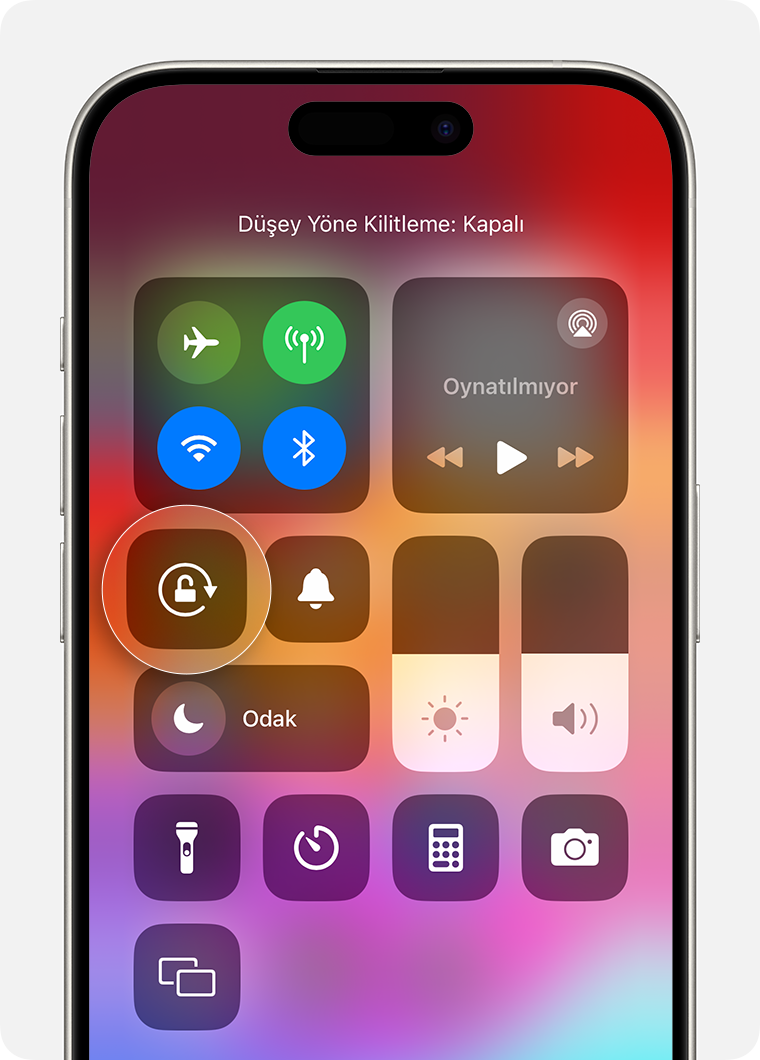 Yanlışlıkla Döndü mü? Windows 7 Ekran Döndürme Nasıl Düzeltilir? 7 ios 17 iphone 15 pro control center portrait orientation off callout