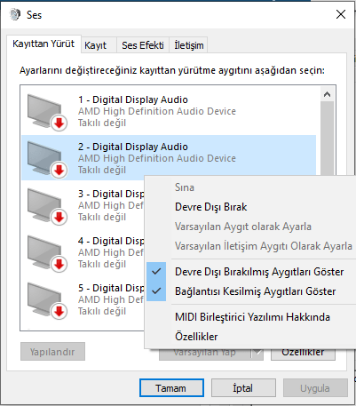 Windows 10 Güncelleme Sonrası Ses Sorunu ve Çözümü 9 ekran alintisi 2 png