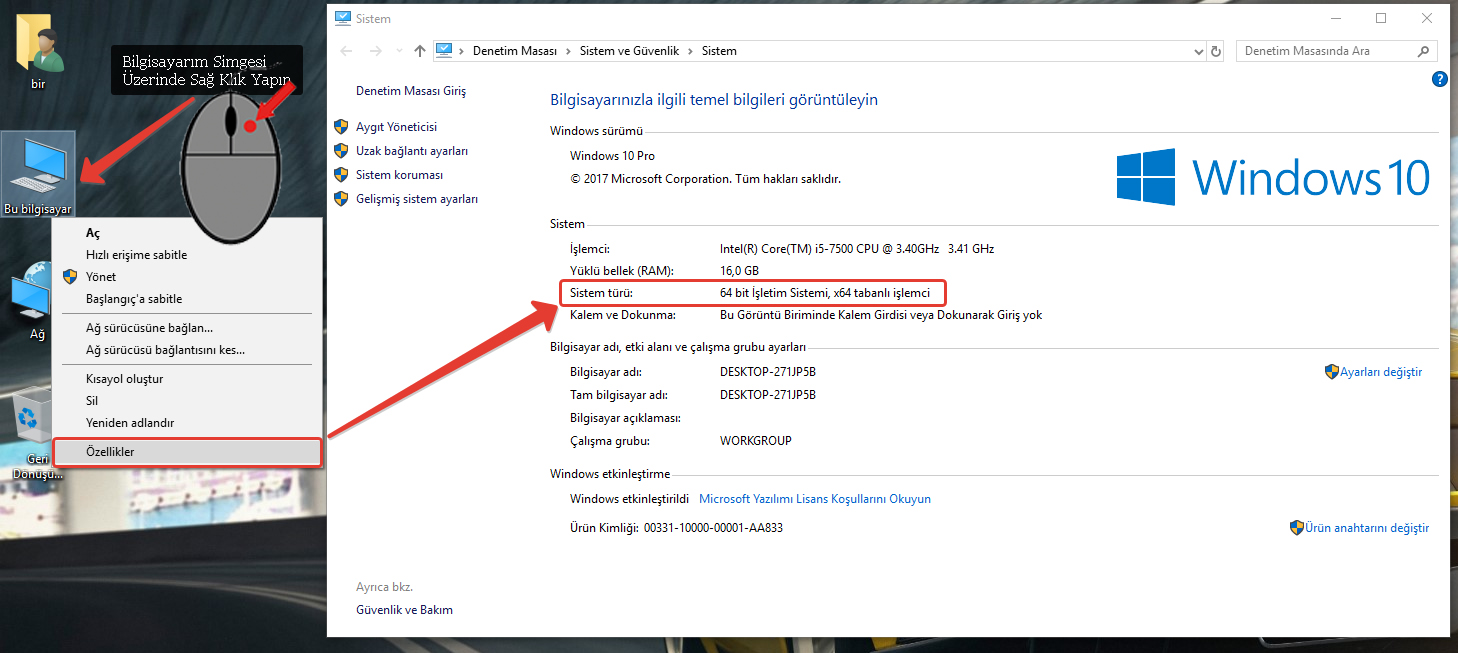 Windows 32 Bit mi 64 Bit mi Nasıl Anlarım? Basit Yöntemler! 8 3264