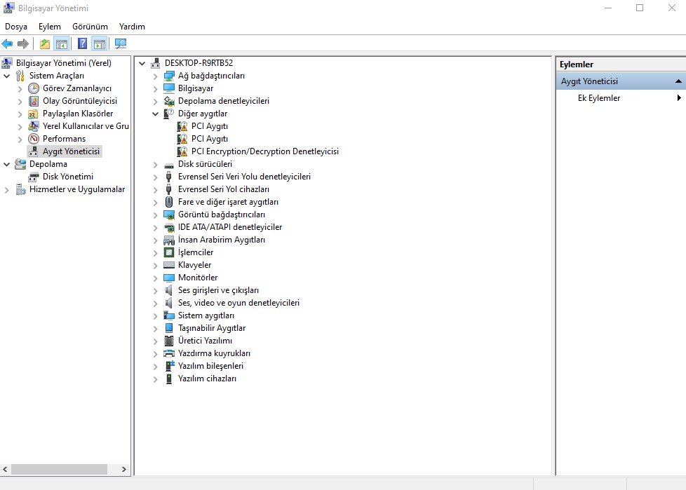 Windows aygit yoneticisi nedir nasil acilir